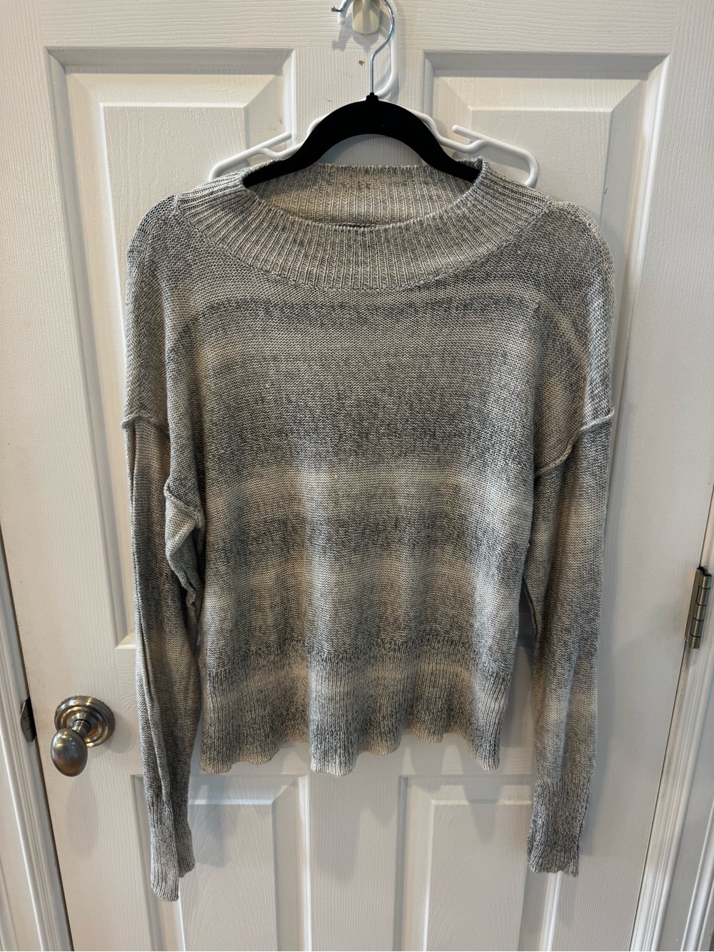 Women’s Lee Gray Ombre Ribbed Crewneck Sweater